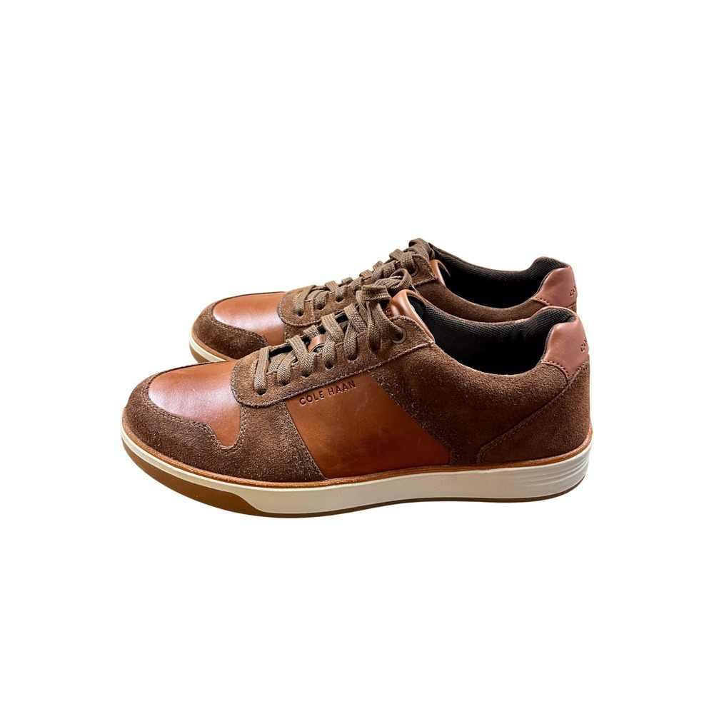 COLE HAAN Grand Crosscourt Sneakers 11 Brown Leather Suede Low Top Casual Preppy - Picture 8 of 10